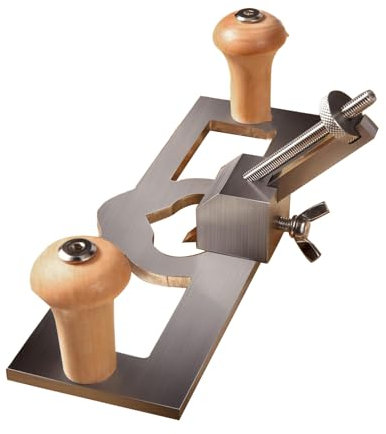 Verstellbare Klinge, Edelstahl-Design, Handhobel mit Holzgriff für die Holzbearbeitung, mit Grundlöchern, für Tischlerei-Heimwerker, mit Einer Härte von 55–60 HRC
