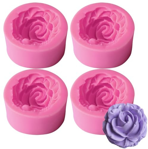 4 moldes de silicona para velas y dulces, molde de silicona, para chocolate, gelatina, magdalenas, etc