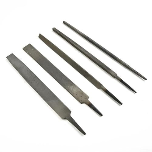 Set completo di 5 lime in acciaio da 15,2 cm per applicazioni di lavorazione del legno e lavorazione dei metalli