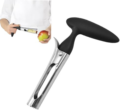1 Stück Apfelentkerner Apfelausstecher,Apfelkerne Edelstahl,Apfelkernausstecher Kirschentkerner,Entkerner Apfel Westmark,Apfelstecher Kerngehäuse Ausstecher Apfel,18cm (Schwarz)