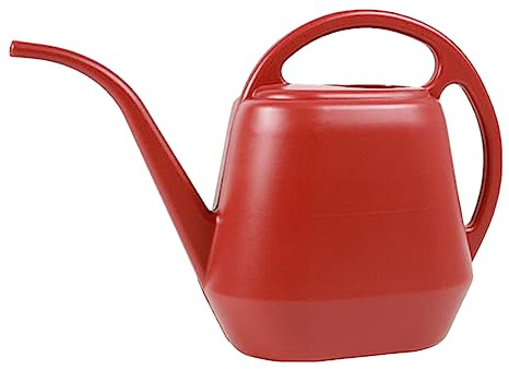 Annaffiatoio da giardino in plastica con beccuccio lungo, leggero e pratico, grande capacità, piccolo annaffiatoio per giardinaggio (rosso, taglia unica)