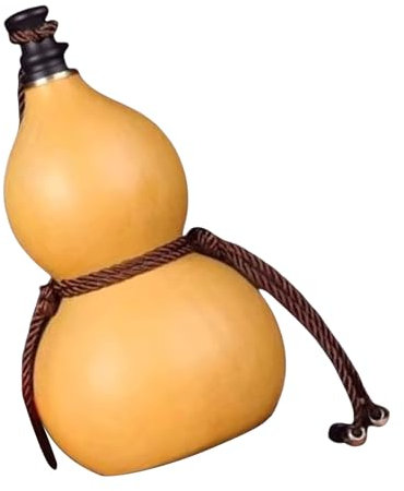Vintage Styles Gourd Water Bottle Ornamental Gourd Wine Flask Unique Wood Water Bottle Ornament for Daily Use Family Gathering Drinkware