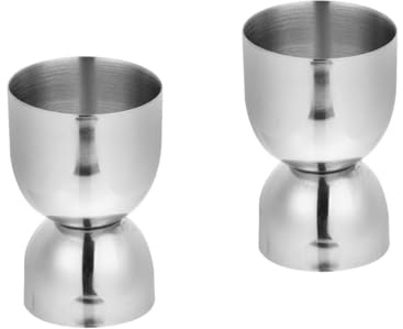 Zerodeko 2 Piezas Jigger de Cóctel Inoxidable Vaso Medidor Doble Jigger de Bar Antideslizante Medidor de Bebidas para Cocteles Casa