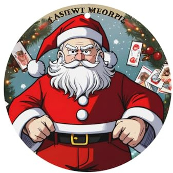 Phayah Lot de 6 désodorisants de voiture en forme de sapin de Noël et de vieil homme, parfum lavande, forme ronde, à suspendre, pour intérieur de voiture