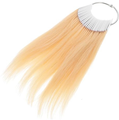 Healvian Nuancier de Vrais Cheveux Humains 30 Pièces pour Tester la Coloration Capillaire, Mèches Naturelles, Matériau Réel, Adapté aux Coiffeurs et Usage Personnel
