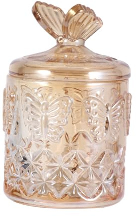 Zerodeko Boîte De Rangement En Verre Pour Cotons-tiges Multifonction 1 Grand Format Marron Clair Pour Cosmétiques Bureau Organisateur Transparent