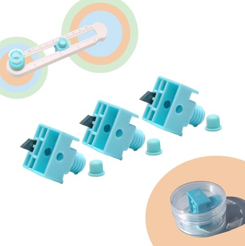 LuyoNova 3 Pezzi Taglierina Circolare per Carta,Taglierina Circolare Regolabile,360°Trimmer Rotante,Diametro di 2-20 cm,per Cartoncini Fai-da-Te,Carta,Foto,Paper Artigianale e Etichette (Bianco)