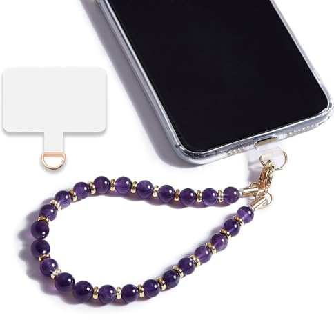 QKEPCY Cordino per Cellulare Laccio Telefono con Perline Decorative Laccetto per da Polso Cordoncino Porta Cellulare da Collo Accessorio Smartphone