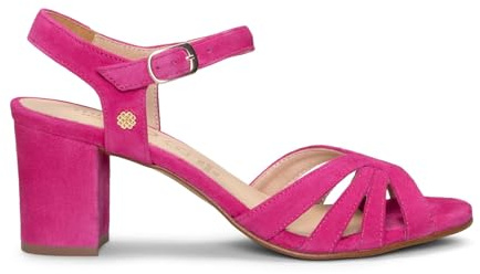 miMaO Sandalias de fiesta cómodas de piel y tacón ancho FUCSIA, EU 37