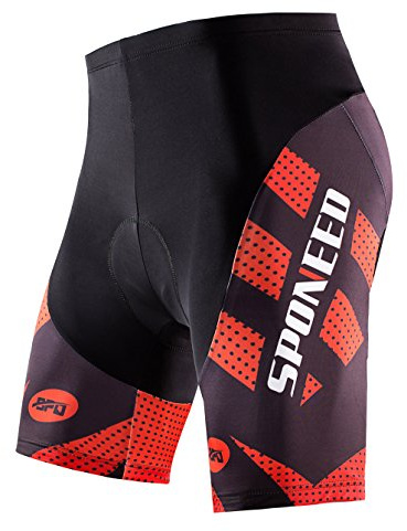 sponeed Herrars cykelshorts vadderade cykelbyxor cykel cykling kläder cykelkläder tights, Röd, M
