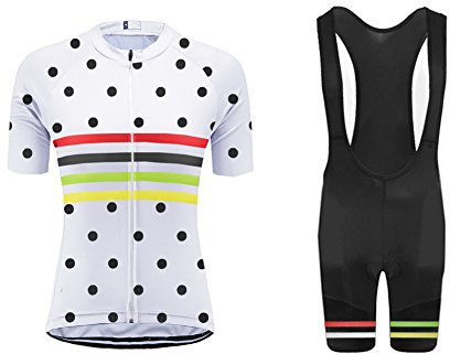 UGLY FROG Radtrikot Outdoor Sports Fahrradbekleidung Set Damen Kurzarm Radfahren Jersey + Radfahren Latzhose Shorts