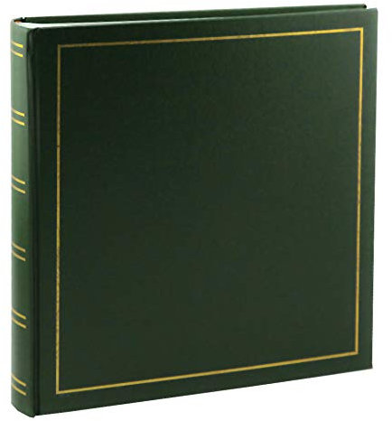 Tradition Fotoalbum in 35x36 cm 80 weiße Seiten Buchalbum Jumbo Foto Album: Farbe: Grün