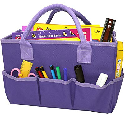 Desktop File Folder Tote Storage Organizer Fundamentals Art Organizer Storage Handbag Foldable Gardening Tool Bag with Handles Craft Bag Organizer Tote for Home Office School Supplies Make-up