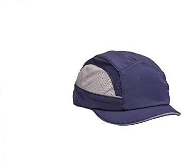 Irudek AIRCAP MP Azul Marino – Gorra con casquete Interior en ABS, ventilada y Ajustable (52–65 cm), Banda antisudor Dryfit, Bandas Reflectantes, Visera Corta 25 mm, Norma EN 812:2012