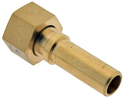 Schlauchtülle mit Überwurfmutter und Sicherungsbund G 2 1/2 - 63 mm, Messing DIN 2817