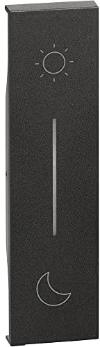 Bticino KG41 Cover con Simbolo Notte&Giorno, Serie Living Now, da Applicare su Comando Scenario Wireless (Art. K4574CWI), Cover Illuminabile, 1 Modulo, Colore Nero, Made in Italy