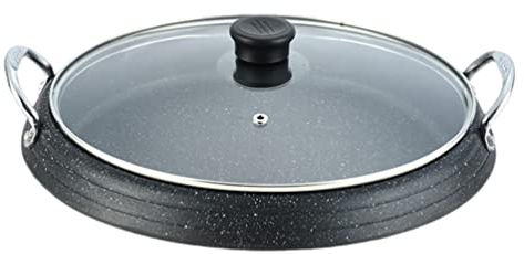 Cabilock Placa de Asado de La Barbacoa Placa para Hornear: Pan de Freír sin Deslizamiento Portátil Bandejas de Barbacoa Parrilla Topper Bandeja Bandeja de Bandeja para Aire