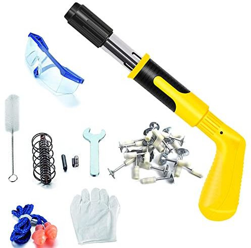 Seababyhouse Chiodi in acciaio, pistola per unghie, 20 pezzi per unghie rotonde, strumento per inchiodare con guanti, chiave per occhiali, tappi per le orecchie