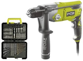 Pack RYOBI Perceuse à percussion RPD1200-K - 1200W - Coffret de 60 accessoires - RAK60DDF