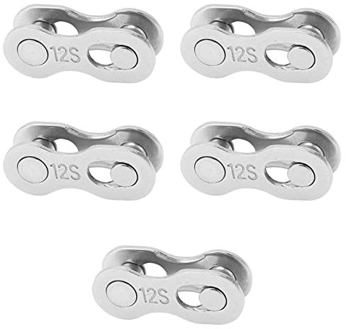 5 Pares Eslabones Faltantes para Bicicletas, Eslabones Maestros de Eslabones Faltantes para Bicicletas de Liberación Rápida de Acero Durabl para Cadenas de Velocidad 6/7/8/9/10/11/12(12 Speed)