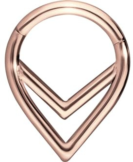 PIERCINGLINE Segmentring Clicker spitz aus Titan - Piercing für Nase, Septum, Ohr, Helix oder Tragus in 4 Farben