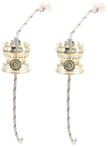 Zerodeko 4stücke Retro Öllampe Kerosin Öllampe Ersatzteile Mit Dochten Vintage Metallregler Für Antike Öllampen Installieren Für Innen Und Außenbereich