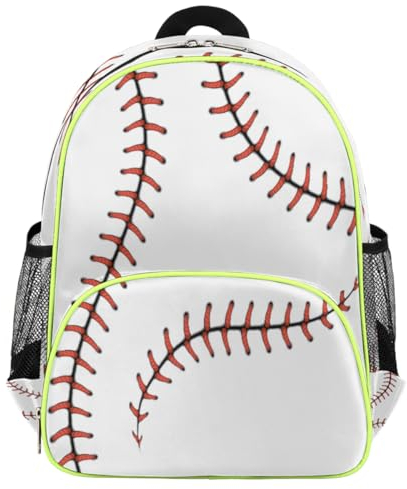 WowPrint Baseball-Softball-Schnürsenkel, Kinder-Rucksäcke für Mädchen, Jungen, Kinder, Baseballstiche, niedlicher kleiner Kleinkind-Rucksack, Schule, Kindergarten, Büchertasche, Reisen, lässiger