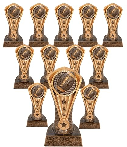 Express Medals 12 Pack of 6.5 Inch Tall Cobra Football Trophy Awards Boys Girls Mens Women Flag Touch Youth Team Trophies Award Tournament Champion Winner Event Prize Gift CA194