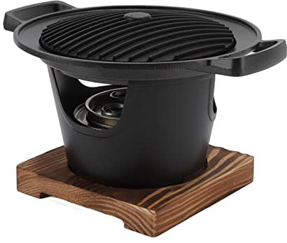 Parrilla Japonesa Hibachi, Parrilla de Carbón Portátil Mini Parrilla de Barbacoa sin Humo para el Hogar, Mesa al Aire Libre, Camping, 8,46 x 6,89 x 5,31 Pulgadas