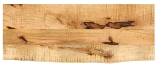 vidaXL Tischplatte 70x20x3,8 cm Baumkante Massivholz Raues Mangoholz