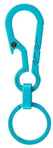 KeyUnity KM01 Titanium EDC Keychain Clip with Bottle Opener, Quick Release Carabiner Key Ring Holder