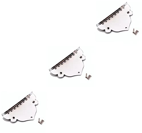 HEMOTON 3pcs Triangle Plated Mandolin Guitar Tailpiece Screws for Mandolin Part Replacement Use in Guitar Maker for Fret Wire and Bridge Replacement