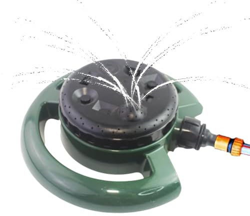 Aspersor de césped – Aspersor de agua de 8 patrones para jardín, césped y jardín, de riego de césped para césped, jardín o áreas de formas extrañas