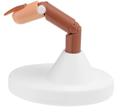 IWOWHERO Maniküre Trainingsfinger Mit Basis Weißes Biegsames Fingermodell Nail Art Übungsgerät Für Anfänger Und Salon Nail Tipps Übungshand Nageldesign Simulation Finger