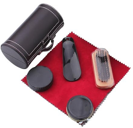 kowaku Shoe Care Kit with Shoehorn Travel Shoe Polish Kit for Leather Shoes & Boots, 6PCS