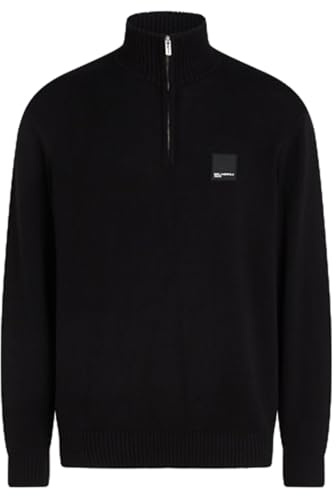 KARL LAGERFELD JEANS Homme Regular Half-Zip Sweater Black L