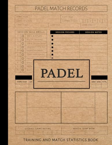 Padel Match Training Log Book: Track & Master Every Game. Ideal for Players, Coaches, and Racket Sports Enthusiasts