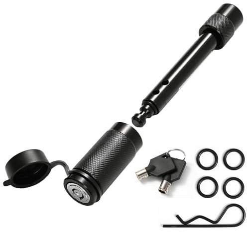 Anhängerkupplung Empfängersperre 5/8 Zoll 16mm Hitch Pin Lock Satz mit 2 Schlüsseln Anhänger Sicherungsstift Set für LKW Auto Anhänger Fahrzeug KFZ