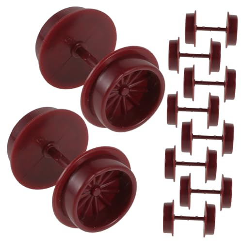 ibasenice 10stücke Plastic Railway Wheels Spielzeugräder Ersatz-eisenbahnräder DIY-kinderzug Räder Zum Zusammenbauen Für Kleinkinder Zugzubehör