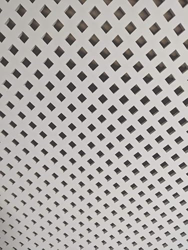  Diamond  Decorative Nevada MDF Panel, 62 cm x 60 cm, Diamond Pattern, Primed White, 3mm Thick, Laser Cut Lattice for Radiator Cover