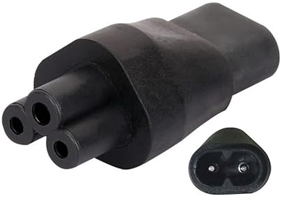 Aofan C5 to C8 Power Adapter Plug, 3-Pin Socket to 2-Pin Connector, Support Laptops, Monitors, Speakers