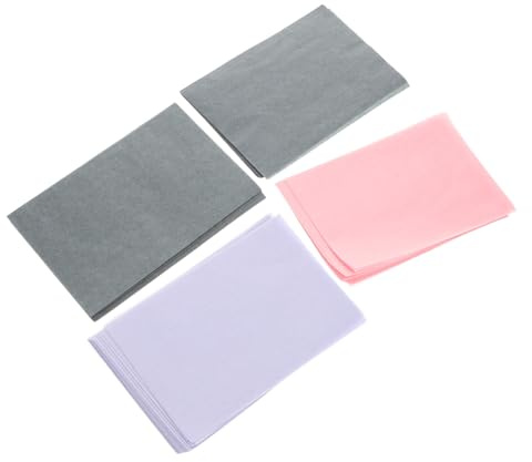 Vaguelly 4er Packung Pack Gesichtsöl Absorbierende Blotting Papiere mit Teebaum Aloe Lavendel Bambuskohle für Fettige Haut Tragbar Schnell Überschüssiges Öl Entfernen Mattierende Makeup