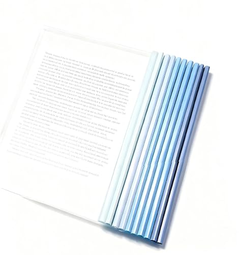 10pcs Dossier Coulissante Transparent, Couvertures Rapport Claires, A4 Couverture de Rapports, Plastique Dossier de Fichiers avec Barre Coulissante Pour Classification Documents Bureau Scolaire (E)