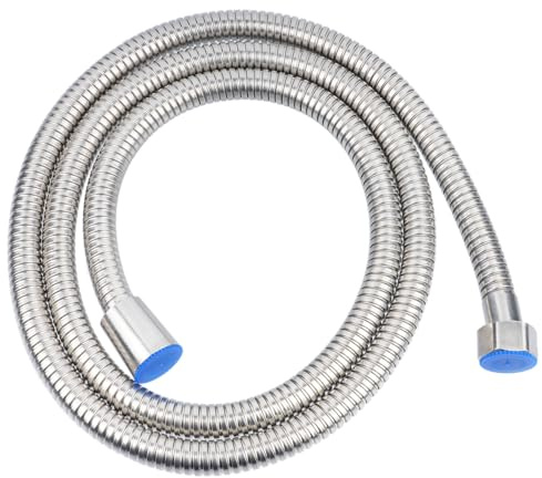 1 PcsTuyau Flexible de Douche 1,5m, Tuyau Douche 1.5m, Tuyau flexibles de douches en acier inoxydable diamètre 20 mm (G1/2 pouce), standard, anti-torsion et étanche, haute pression