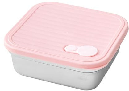 Shntig Lonchera de acero con separadores y tapa a prueba de fugas para oficina, gimnasio, escuela, almacenamiento de comidas, contenedor