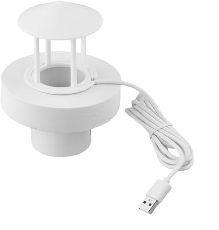 Nebulizzatore nebulizzatore con 4 LED per giochi d'acqua, genera nebbia continua per stagni decorativi, acquari e giardini (bianco)