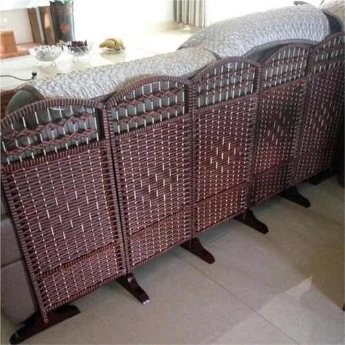 50 60 70 80 90 100 110 120 Cm Height Short Room Partitions & Dividers, 4 5 6 Pcs Woven Rattan Partition For Home Offices Gardens, Folding Privacy Screens Short(4 pcs,H W 120cm x 30cm)