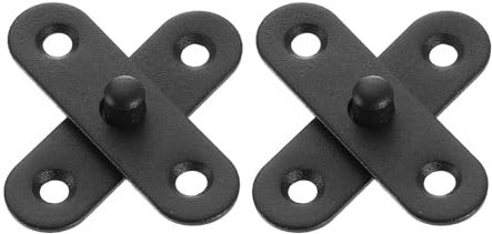 QUARKZMAN 2 Pezzi Cerniere A Perno Rotanti 360 Gradi, 57 X 16.3mm Perno Centrale In Acciaio Inossidabile Cerniere Nascoste Per Ante Di Armadi Da Cucina A Battente, Nero