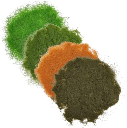 NIYANGLE Muschio Finto Decorativo per Presepio 4 Confezioni in Nylon Facile da Usare e Conservare per Giardino e Paesaggi Micro-Landscape DIY