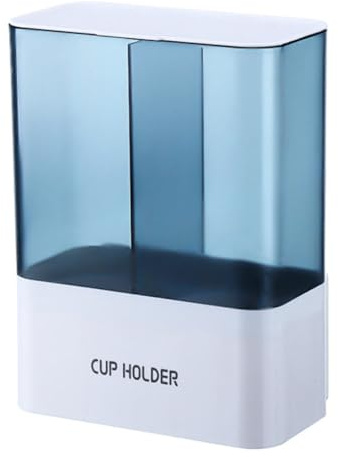 OUNONA Dispenser di Bicchieri di Carta da Parete Bianco in Plastica a Doppio Livello, Grande capacità, Design Minimalista e Facile da Usare per Decorazione Casa